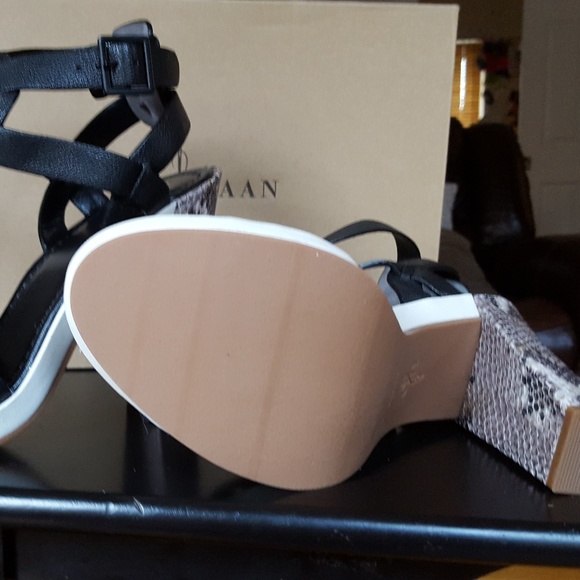 NEW Cole Haan Paley Platform Snakeskin Sandal Sz 8 - Picture 4 of 8